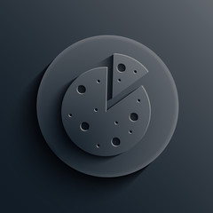 Vector dark circle icon. Eps10