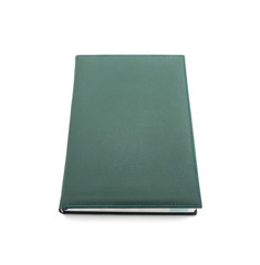 Green cover book isolated on white background