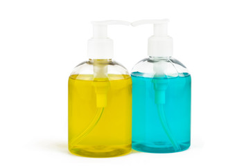 Two vials of liquid soap