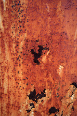 Detail of rusty metal, showing rust