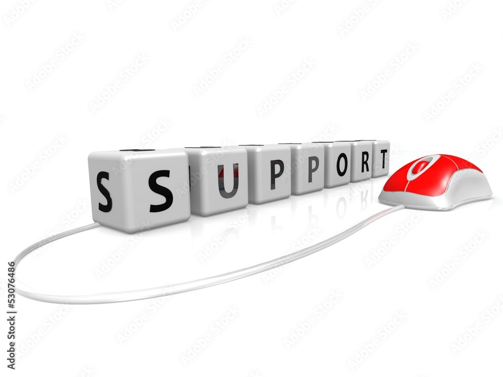 Poster support with mouse