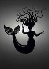 Meerjungfrau beim Tauchen