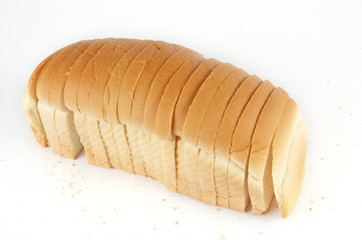 Bread cut on isolated