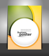 Naklejka premium Stylish presentation of business poster. Design layout template