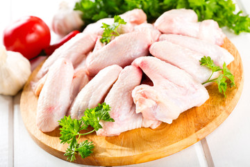 raw chicken wings