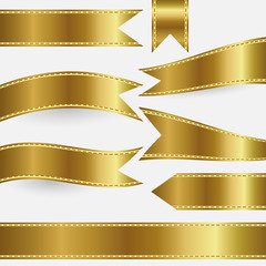 set of gold ribbons