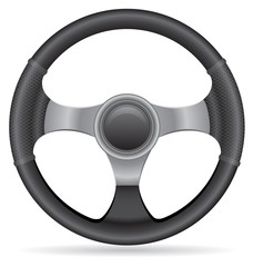Fototapeta premium car steering wheel vector illustration