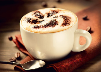 Cappuccino. Cup of Cappuccino Coffee
