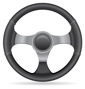 car steering wheel vector illustration