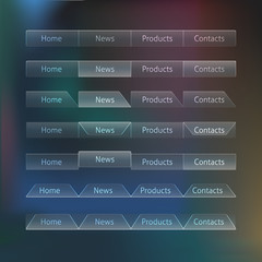Obraz premium 100% Transparent Web design Menu templates