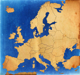 Grunge Europe map
