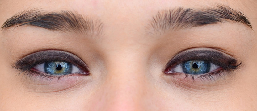 Extreme closeup of woman eyes