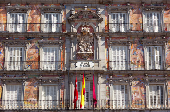 Casa de la Panaderia on Plaza Mayor in Madrid, Spain