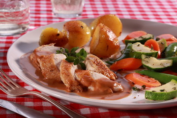 gebratene Hühnerbrust