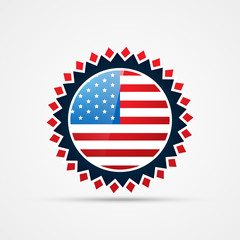 american independence day badge vector