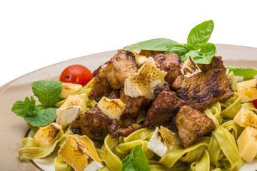 Tagliatelle with pork