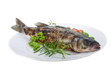 Roasted seabass