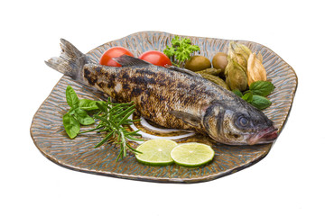 Roasted seabass