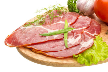 Bacon with vegetables