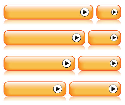 BLANK VECTOR BUTTONS (orange icon symbol template web internet)