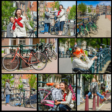 Tourists in Amsterdam.
