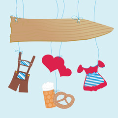 Wegweiser zum Volksfest oder Biergarten