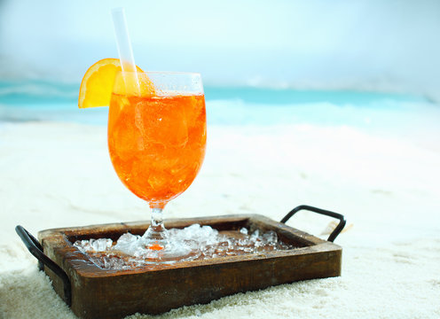 Tropical orange and daquiri cocktail