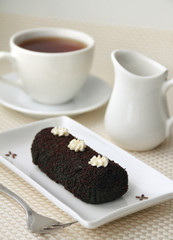 Small chocolate sweet cake