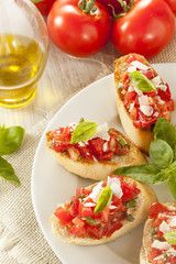 Homemade Tomato and Basil Bruschetta