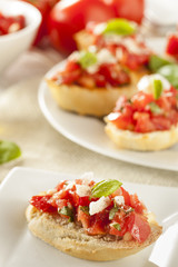 Homemade Tomato and Basil Bruschetta
