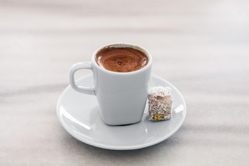 Turkish Coffee served with Turkish Delight