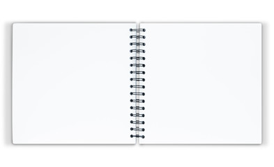 The notebook is on white background with clipping path