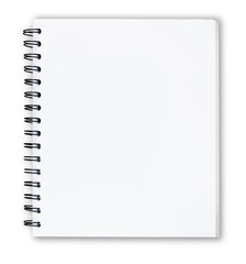 blank notebook isolate with clipping path