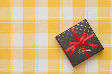 Obraz premium black gift box