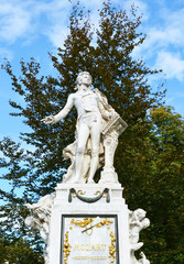 Statue of Wolfgang Amadeus Mozart Vienna - Austria