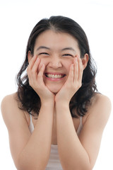 Happy Asian girl with smile face