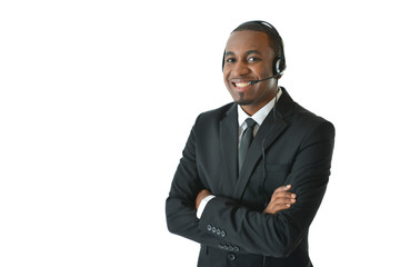 Customer Service Representative with Arms Crossed