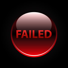 Red glossy failed button