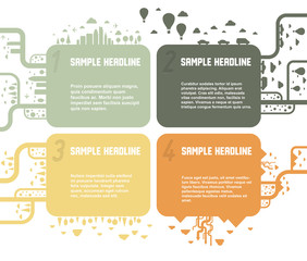 Banners with numbers. Vector illustration.