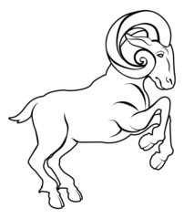 Stylised ram illustration
