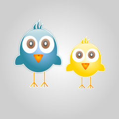 Cartoon of two birds