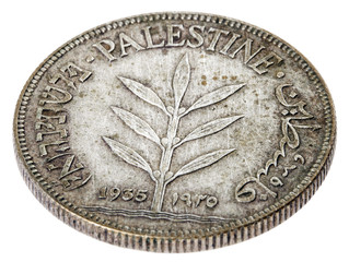 Vintage Palestine 100 Mils - Tails High Angle