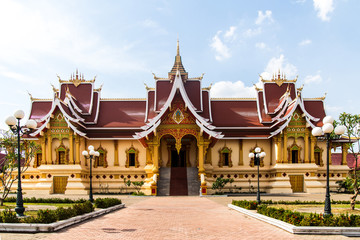 Fototapeta na wymiar Hor Thamma Shapa świątyni, w pobliżu Wat That Luang Stupa, Wientian, L