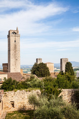 Naklejka premium San Gimignano towers
