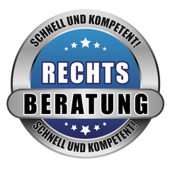 5 Star Button blau RECHTSBERATUNG SUK SUK