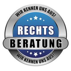 5 Star Button blau RECHTSBERATUNG WKUA WKUA