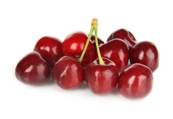 Cherry berries isolated on white