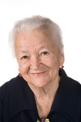 Portrait of smiling old woman