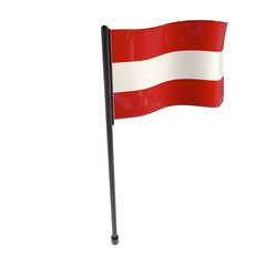 Österreich Flagge - 3D Render
