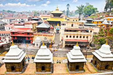 Complexe du temple de Pashupatinath à Katmandou, Népal.